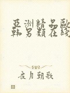 亚洲精品欧美日韩另类在线封面