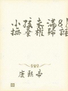 小孩未满8周岁抚养权归谁