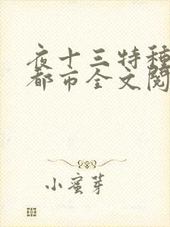 夜十三特种兵在都市全文阅读小说