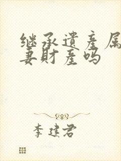 继承遗产属于夫妻财产吗