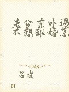 老公有外遇到我不想离婚怎么办