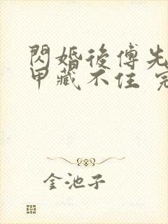 闪婚后傅先生马甲藏不住 完结版封面