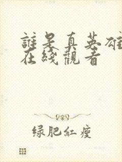 谁是真英雄免费在线观看