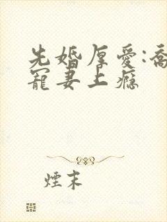 先婚厚爱:乔总宠妻上瘾