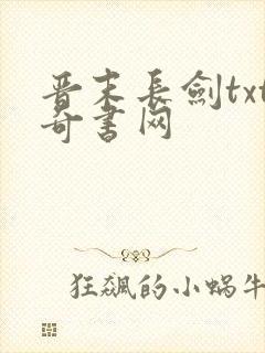 晋末长剑txt奇书网