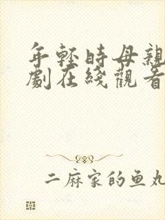 年轻时母亲电视剧在线观看免费4