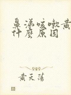 鼻涕咳嗽黄痰是什么原因