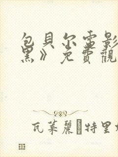 包贝尔电影《打黑》免费观看