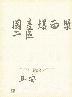 国产爆白浆一区二区