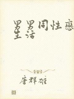 男男同性恋的性生活封面