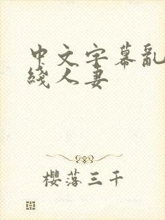 中文字幕乱码在线人妻