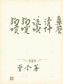 狗狗流清鼻涕打喷嚏吃什么药