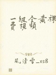 一级全黄裸体免费视频