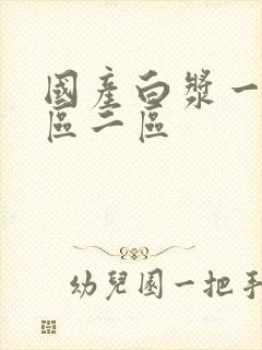 国产白浆一区二区二区