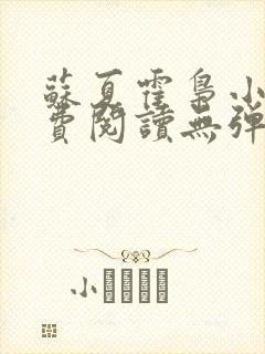 苏夏霍枭小说免费阅读无弹窗正版