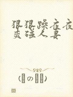 狠狠躁夜夜躁人爽碰人妻