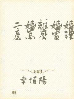 二婚离婚婚前财产怎么处理