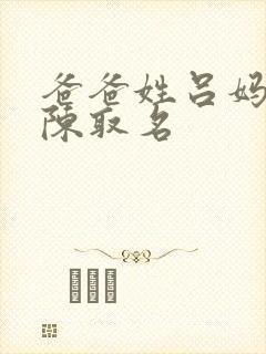 爸爸姓吕妈妈姓陈取名封面