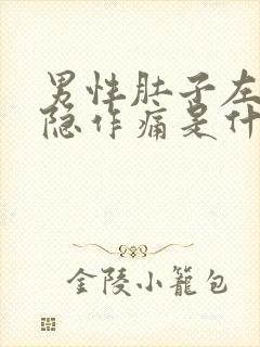 男性肚子左边隐隐作痛是什么原因