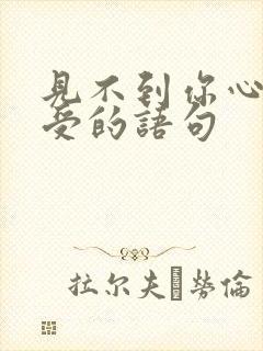 见不到你心里难受的语句封面