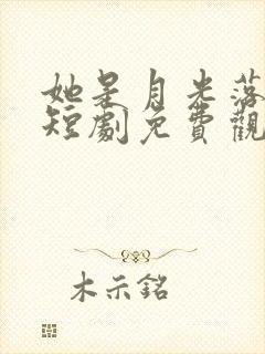 她是月光落我心短剧免费观看