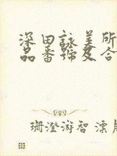 深田咏美所有作品番号及合集封面