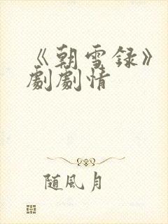 《朝雪录》电视剧剧情