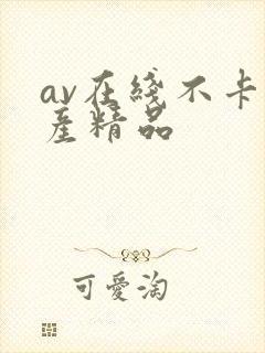 av在线不卡国产精品