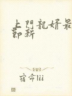 上门龙婿最新章节新