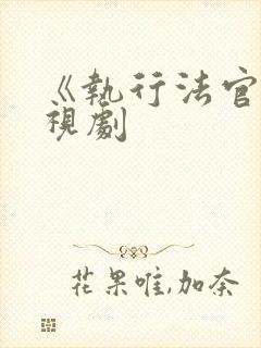 《执行法官》电视剧