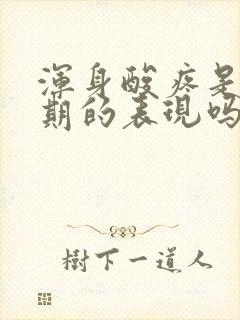 浑身酸疼是更年期的表现吗