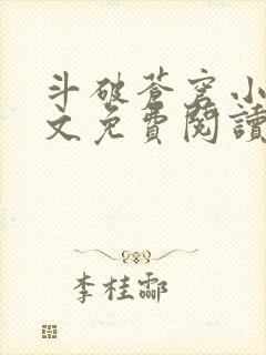 斗破苍穹小说全文免费阅读完整版封面