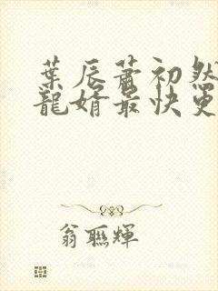 叶辰萧初然上门龙婿最快更新