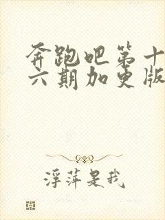 奔跑吧第十季第六期加更版