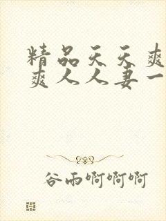 精品天天爽夜夜爽人人妻一区二区