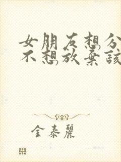 女朋友想分手我不想放弃该怎么办