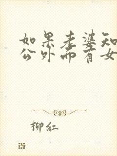 如果老婆知道老公外面有女人怎么办