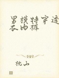 男模特穿透明内衣内裤