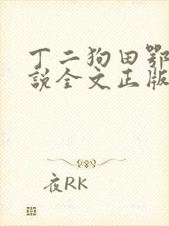 丁二狗田鄂茹小说全文正版免费阅读