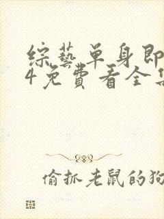 综艺单身即地狱4免费看全集