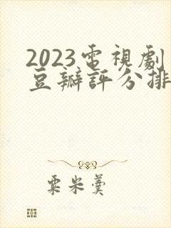 2023电视剧豆瓣评分排行榜