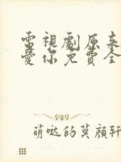 电视剧原来我很爱你免费全集