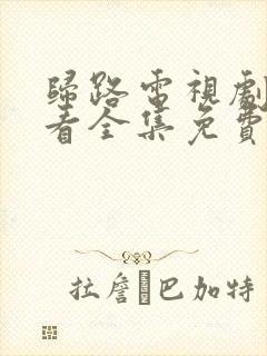 归路电视剧在线看全集免费高清