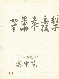 如果夫妻离婚了有两个孩子怎么判啊