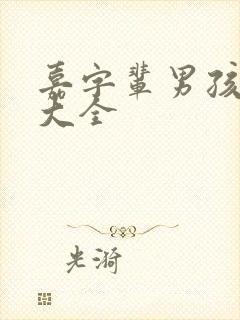 嘉字辈男孩取名大全