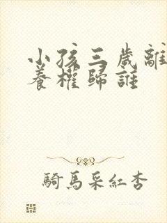 小孩三岁离婚抚养权归谁