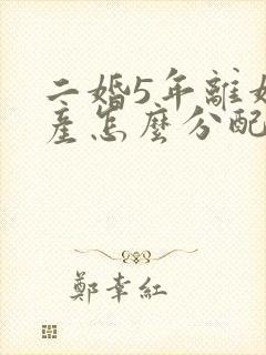 二婚5年离婚财产怎么分配