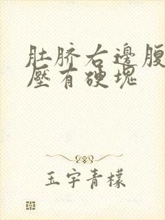 肚脐右边腹部按压有硬块封面