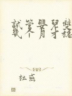 试管婴儿双胞胎几个月才稳定