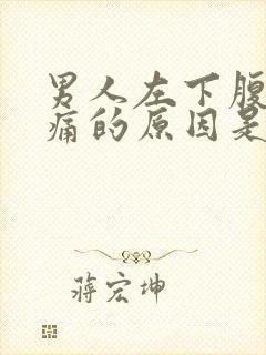 男人左下腹部隐痛的原因是什么?